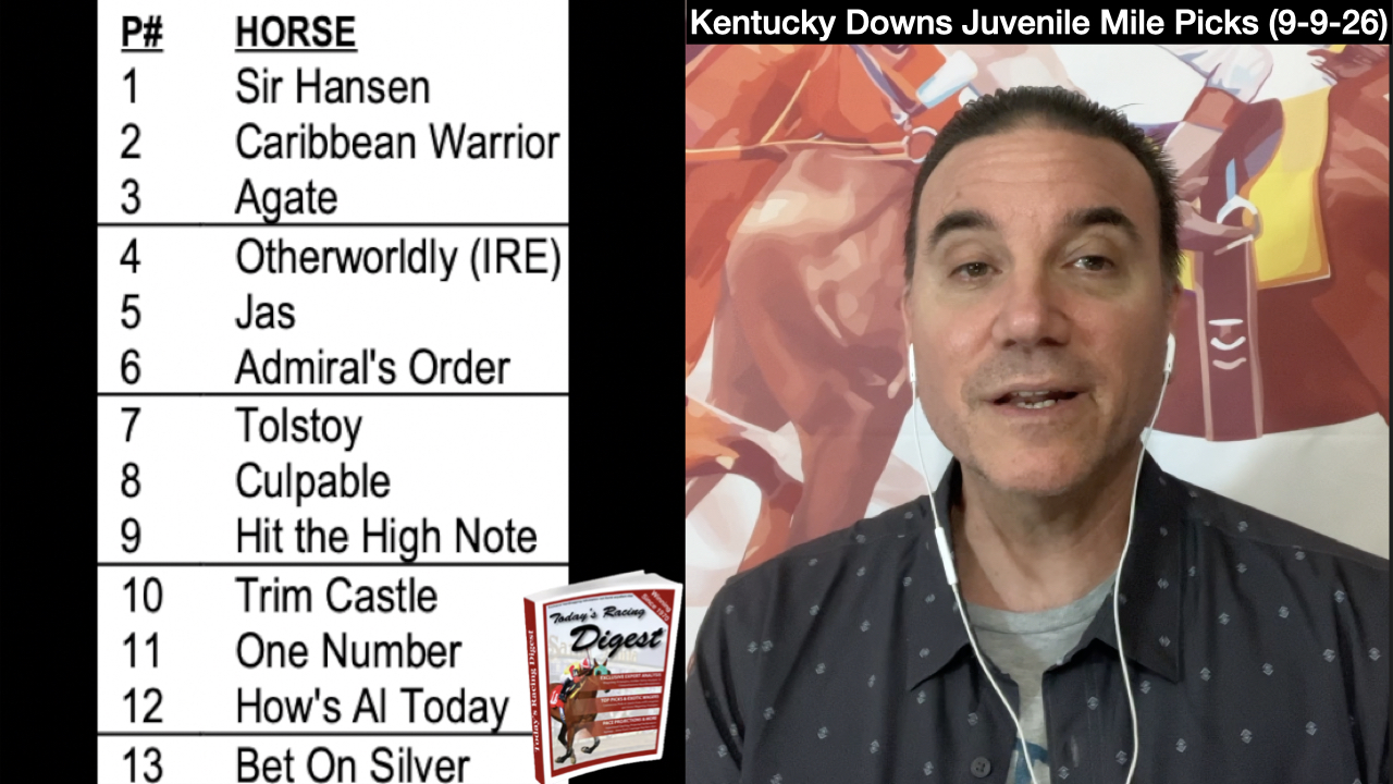 Kentucky Downs Juvenile Mile Video (9-9-26)