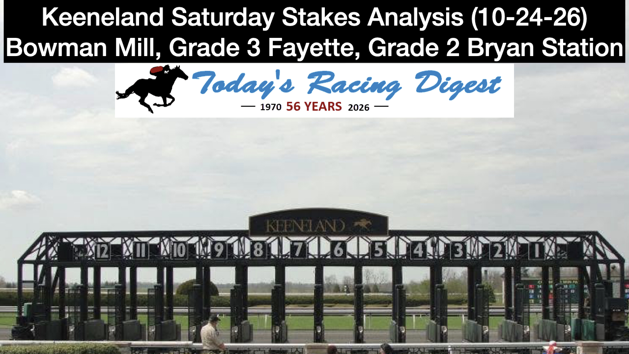 Keeneland Saturday Stakes Video (10-24-26)